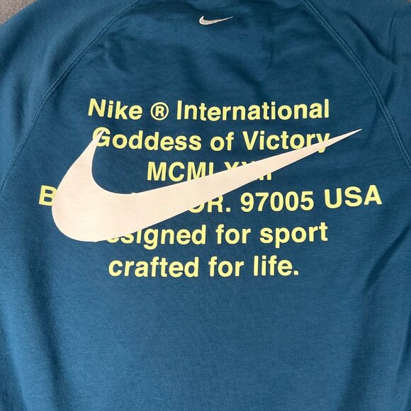 Nike Mens S Double Swoosh Sportswear French Terry Crew Neck Sweatshirt Pullover - Picture 1 of 9